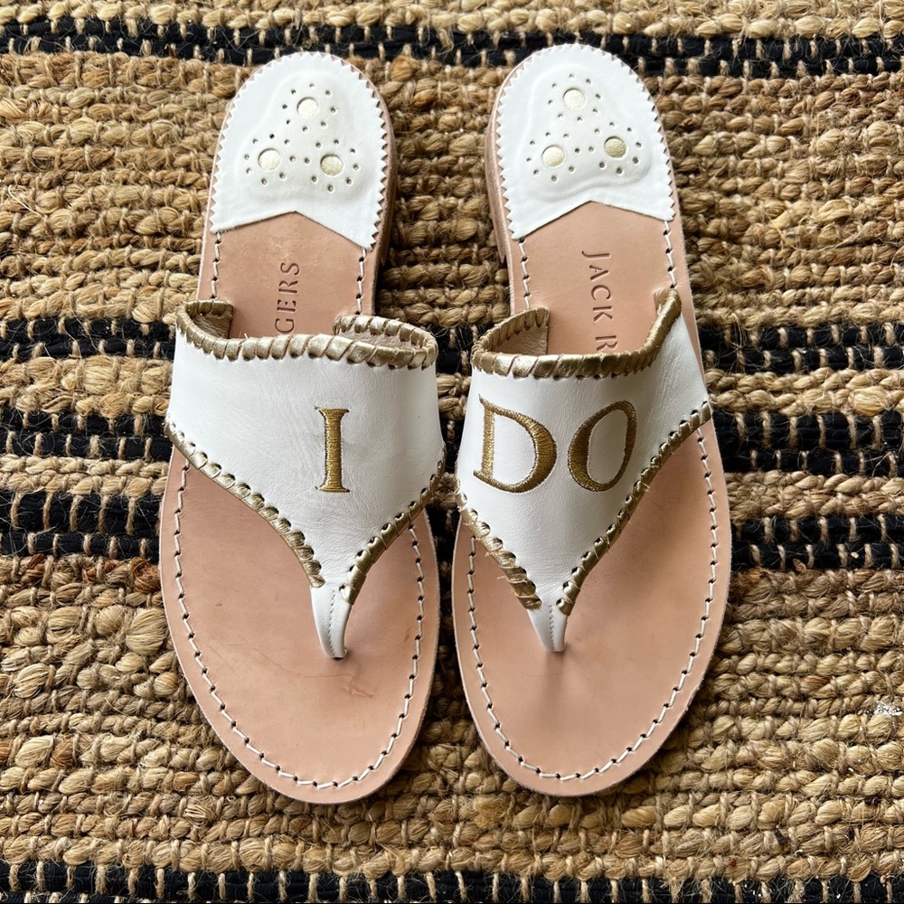 Jack Rogers Embroidered "I DO" Sandal